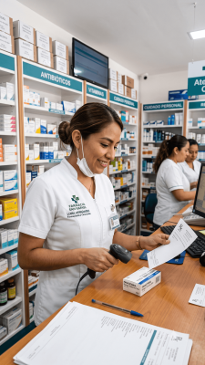 empleada farmacia